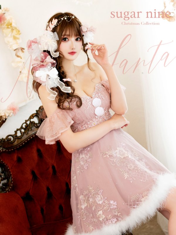 画像1: SALE!桜咲乃愛ちゃんコラボ☆ピンクフェアリーフレアサンタ【sugar nine サンタコス 7点セット】【S-Mサイズ/1カラー】[YMT]
