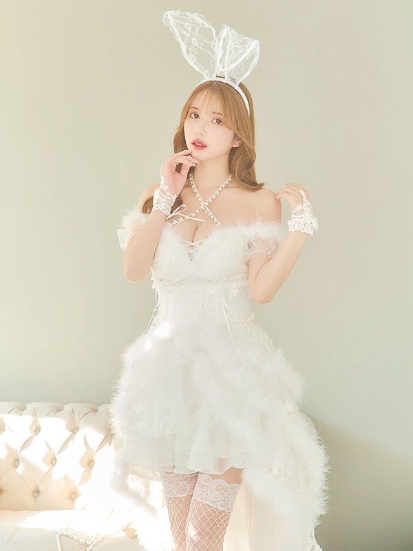 画像8: 【即日発送】桜咲乃愛ちゃんコラボ2WAY天使＆バニーコスプレ【コスプレ豪華10点セット】【S-Lサイズ】[OF01-H]