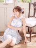 ネイビープリント　モデル：三上悠亜　身長：159cm　着用サイズ：Sサイズ