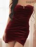 ワインレッド　モデル：ゆいぴす　身長：170cm　着用サイズ：Sサイズ