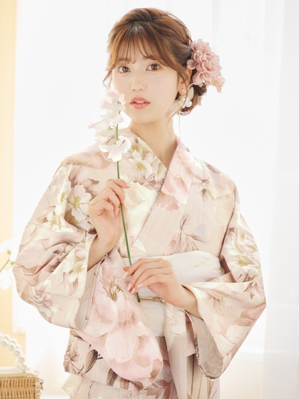 画像14: 【即日発送！】くすみピンクスウィート浴衣【浴衣３点セット 浴衣/帯/下駄】[YMT]