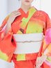 画像5: 【浴衣セール】【オリジナル浴衣】リアルフラワー橙色派手カワ浴衣セット（19obi-3/ Yhimo-P / Yheko-WH/ CG-16-R）