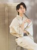 画像16: 【即日発送】【メンズ浴衣】ベージュ麻の葉柄【浴衣３点セット 浴衣/帯/下駄】[YMT]