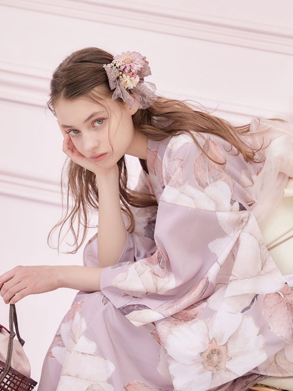 画像10: 【即日発送】【浴衣】 大人スウィートフラワー 薔薇 バラ ローズ 浴衣【浴衣３点セット 浴衣/帯/下駄】[YMT]