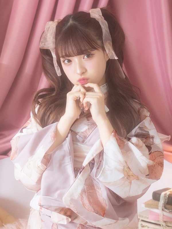 画像15: 【即日発送】【浴衣】 大人スウィートフラワー 薔薇 ローズ 浴衣【浴衣３点セット 浴衣/帯/下駄】[YMT]