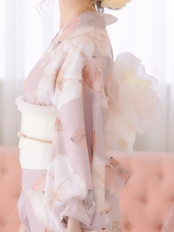 画像6: 【即日発送】【浴衣】 大人スウィートフラワー 薔薇 バラ ローズ 浴衣【浴衣３点セット 浴衣/帯/下駄】[YMT]