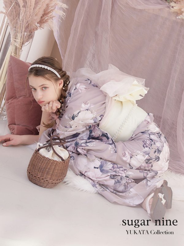 画像19: 【即日発送】【浴衣】大人スウィートフラワー 牡丹柄 浴衣【浴衣３点セット 浴衣/帯/下駄】[YMT]