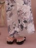 画像7: 【即日発送！】【浴衣】大人スウィートフラワー 牡丹柄 浴衣 【浴衣３点セット 浴衣/帯/下駄】(OBI-hira-100-ok-15-WxW/ HIMO-900-yn-8-Pearl/ HEKO-800-sb-4-P/ GETA-02-ok-5-P）[YMT]