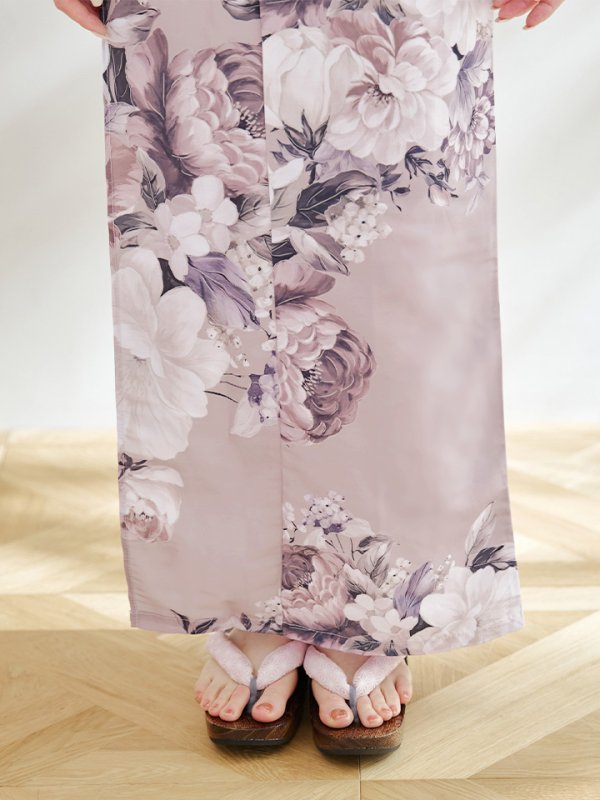 画像16: 【即日発送】【浴衣】大人スウィートフラワー 牡丹柄 浴衣【浴衣３点セット 浴衣/帯/下駄】[YMT]