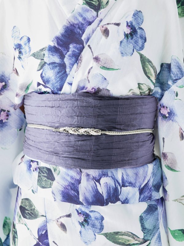 画像5: 【即日発送！】【浴衣】白地に水彩牡丹のクラシック浴衣 【浴衣３点セット 浴衣/帯/下駄】 グラデーション帯[YMT]