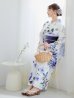 画像14: 【即日発送！】【浴衣】白地に水彩牡丹のクラシック浴衣  【浴衣３点セット 浴衣/帯/下駄】 グラデーション帯 siwa-g09 / HIMO-900-yn-4-GYxGY / YA-953-kn-BL   / HEKO-800-sb-5-W / GETA-02-ok-3-LBL [YMT]