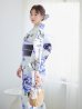 画像6: 【即日発送！】【浴衣】白地に水彩牡丹のクラシック浴衣  【浴衣３点セット 浴衣/帯/下駄】 グラデーション帯 siwa-g09 / HIMO-900-yn-4-GYxGY / YA-953-kn-BL   / HEKO-800-sb-5-W / GETA-02-ok-3-LBL [YMT]