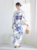 画像8: 【即日発送！】【浴衣】白地に水彩牡丹のクラシック浴衣  【浴衣３点セット 浴衣/帯/下駄】 グラデーション帯 siwa-g09 / HIMO-900-yn-4-GYxGY / YA-953-kn-BL   / HEKO-800-sb-5-W / GETA-02-ok-3-LBL [YMT]