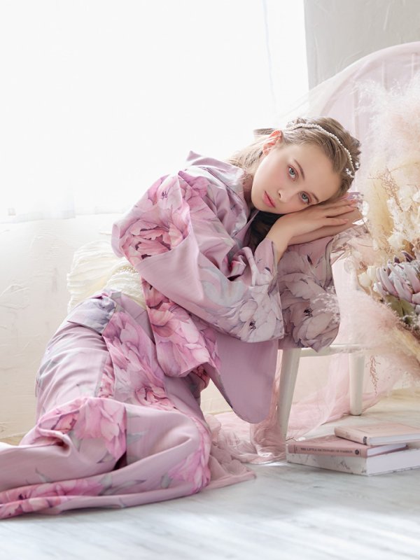 画像15: 【即日発送】【浴衣】大人スウィート/ピンク地に大柄牡丹浴衣 【浴衣３点セット 浴衣/帯/下駄】[YMT]