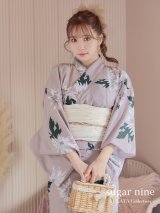 【浴衣セール】【浴衣】 くすみピンク地xニュアンスフラワー 牡丹柄 浴衣   OBI-siwa-200-kj-6-W / HIMO-900-yn-8-P / YA-954-kj-P / Yobi-030-BakedP / GETA-02-ok-5-P [YMT]