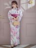 画像5: 【即日発送】【浴衣】 大人スウィート/水彩フラワー 牡丹柄 浴衣 siwa-k21 / 19himo-PK / A949kn / Yheko-030-W / CG-17-P  [HC03]