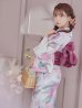画像10: 【即日発送】【浴衣】 大人スウィート/水彩フラワー 牡丹柄 浴衣 siwa-k21 / 19himo-PK / A949kn / Yheko-030-W / CG-17-P  [HC03]