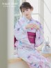 画像1: 大人スウィート/水彩フラワー 牡丹柄 浴衣 OBI-siwa-200-kj-7-RoseWI / HIMO-900-yn-8-PK / YA-68-kn-P / HEKO-800-sb-5-W / GETA-02-ok-5-P  [YMT] (1)