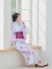 画像11: 大人スウィート/水彩フラワー 牡丹柄 浴衣 OBI-siwa-200-kj-7-RoseWI / HIMO-900-yn-8-PK / YA-68-kn-P / HEKO-800-sb-5-W / GETA-02-ok-5-P  [YMT]