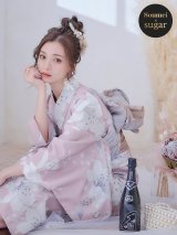 【浴衣セール】【浴衣】 大人スウィート/ ピンク地に百合の大人浴衣  siwa-g07/ HIMO-900-yn-8-P/ YA-941-kj-GYGE/ HEKO-800-sb-4-P/ GETA-02-ok-5-P [YMT]