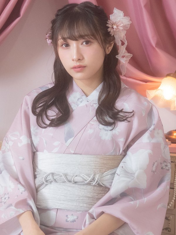 画像10: 【即日発送】【浴衣セール】【浴衣】大人スウィート/ピンク地に百合の大人浴衣 【浴衣３点セット 浴衣/帯/下駄】[YMT]