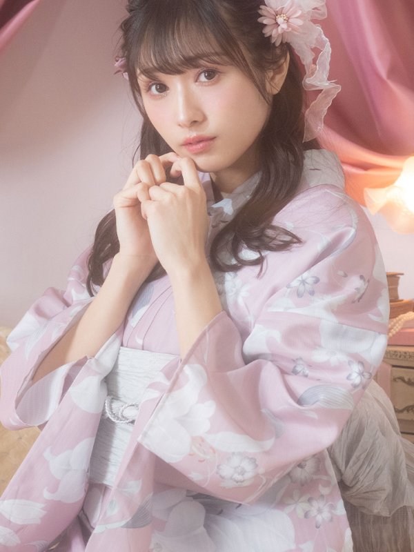 画像7: 【即日発送】【浴衣セール】【浴衣】大人スウィート/ピンク地に百合の大人浴衣 【浴衣３点セット 浴衣/帯/下駄】[YMT]