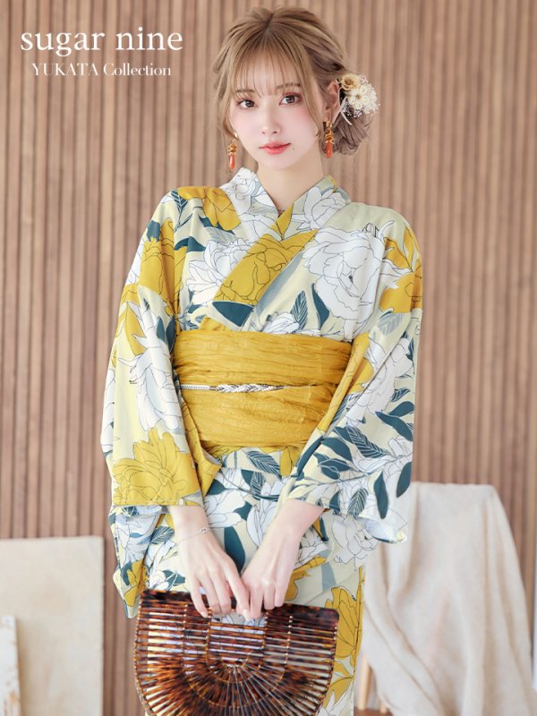 画像3: 【即日発送】レトロモダン牡丹浴衣【浴衣３点セット 浴衣/帯/下駄】[YMT]