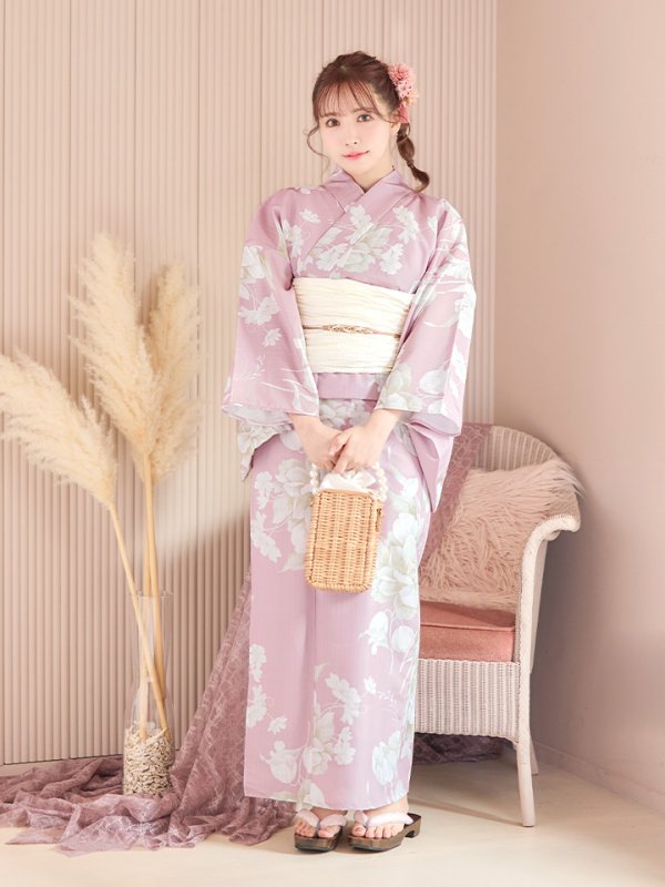 画像4: 【即日発送】【浴衣セール】【浴衣】大胆な牡丹が咲き誇るピンク地浴衣【浴衣３点セット 浴衣/帯/下駄】[YMT]