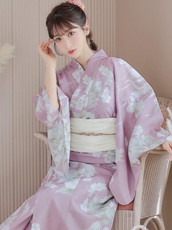 画像6: 【即日発送】【浴衣セール】【浴衣】大胆な牡丹が咲き誇るピンク地浴衣【浴衣３点セット 浴衣/帯/下駄】[YMT]