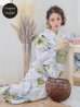 画像1: 【即日発送】イエローフラワーと木蓮浴衣【浴衣３点セット 浴衣/帯/下駄】[YMT] (1)