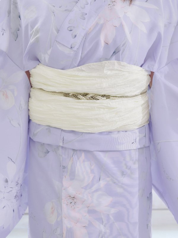 画像5: 【即日発送】【浴衣セール】【浴衣】 ライラックの可憐な花浴衣【浴衣３点セット 浴衣/帯/下駄】[YMT]