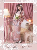 大人スウィート/くすみピンク椿浴衣   OBI-siwa-200-kj-13-OW / HIMO-900-yn-8-P / HEKO-800-sb-5-W / GETA-02-ok-5-P [YMT]