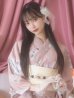 画像9: 大人スウィート/くすみピンク椿浴衣   OBI-siwa-200-kj-13-OW / HIMO-900-yn-8-P / HEKO-800-sb-5-W / GETA-02-ok-5-P [YMT]