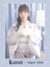 画像1: 【即日発送】可憐なパープルxホワイト牡丹浴衣 OBI-siwa-202-ok-6-W / HIMO-900-yn-8-P / HEKO-800-sb-4-P / GETA-02-ok-2-IV [YMT] (1)