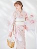 画像2: 【即日発送】くすみピンクスウィート牡丹浴衣 OBI-siwa-200-kj-13-OW / HIMO-900-yn-8-P / HEKO-800-sb-5-W / YA-1079-kj-7-W / GETA-01-kj-7-P / [/YMT] (2)