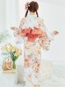 画像18: 【即日発送】アプリコットピンク牡丹浴衣 OBI-g-500-kj-4-OR / HIMO-902-kj-3-TRC / HEKO-800-sb-5-WH / YA-577-kj-P / GETA-01-kj-3-IV /  [YMT]