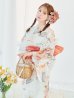 画像9: 【即日発送】アプリコットピンク牡丹浴衣 OBI-g-500-kj-4-OR / HIMO-902-kj-3-TRC / HEKO-800-sb-5-WH / YA-577-kj-P / GETA-01-kj-3-IV /  [YMT]