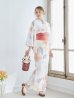 画像4: 【即日発送】アプリコットピンク牡丹浴衣 OBI-g-500-kj-4-OR / HIMO-902-kj-3-TRC / HEKO-800-sb-5-WH / YA-68-kn-P / GETA-01-kj-3-IV/ [YMT]