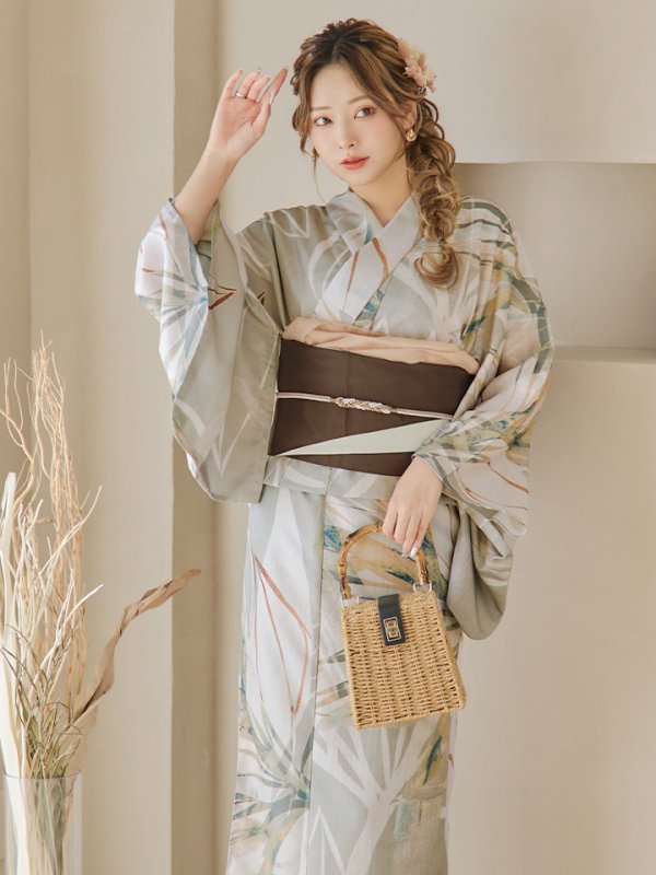 画像9: バンブーハンドル/レザー×スプリットラタンカゴバッグ[HC02]