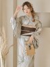 画像16: 【浴衣セール】ヘルシーリーフ柄ベージュ浴衣 OBI-hira-100-ok-2-BRxBE / HIMO-900-yn-7-MOC / HEKO-800-sb-3-BR / YA-1081-kj-P / YA-1081-kj-BR / GETA-01-kj-5-MOC/  [YMT]