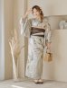 画像9: 【浴衣セール】ヘルシーリーフ柄ベージュ浴衣 OBI-hira-100-ok-2-BRxBE / HIMO-900-yn-7-MOC / HEKO-800-sb-3-BR / YA-1081-kj-P / YA-1081-kj-BR / GETA-01-kj-5-MOC/  [YMT]