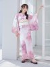 画像2: 【即日発送！】sweetチェリーブロッサム浴衣【浴衣３点セット 浴衣/帯/下駄】OBI-siwa-200-kj-13-OW / HIMO-900-yn-8-P / HEKO-800-sb-4-P / YA-943-kj-BAKEDP / YA-935-wk-P / GETA-01-kj-7-P/  [YMT] (2)