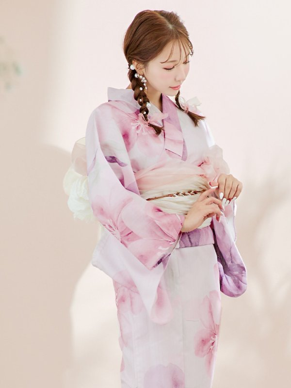 画像6: 【即日発送！】sweetチェリーブロッサム浴衣【浴衣３点セット 浴衣/帯/下駄】[YMT]