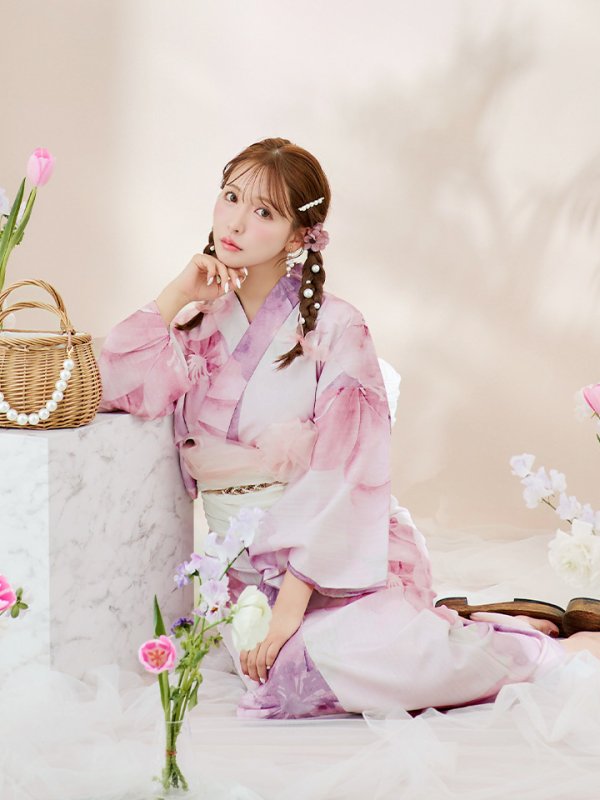 画像7: 【即日発送！】sweetチェリーブロッサム浴衣【浴衣３点セット 浴衣/帯/下駄】[YMT]