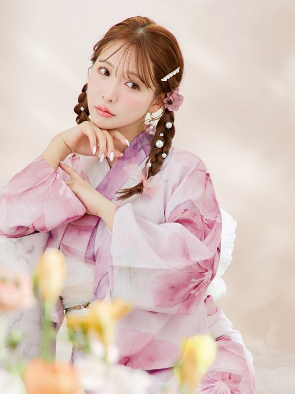 画像8: 【即日発送！】sweetチェリーブロッサム浴衣【浴衣３点セット 浴衣/帯/下駄】[YMT]