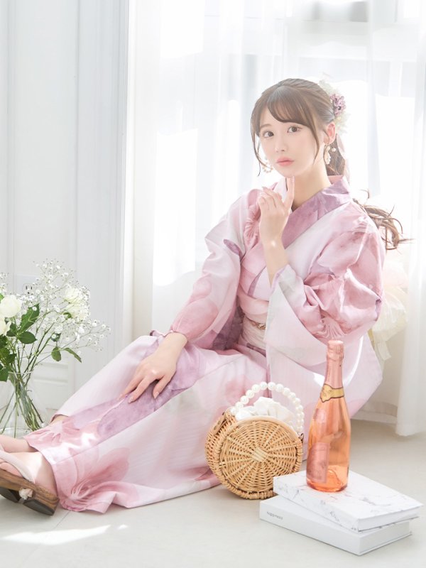 画像8: 【即日発送！】sweetチェリーブロッサム浴衣【浴衣３点セット 浴衣/帯/下駄】[YMT]