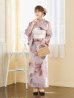 画像4: 【即日発送】アンティークフラワーピンク浴衣【浴衣３点セット 浴衣/帯/下駄】OBI-siwa-200-kj-13-OW / HIMO-900-yn-8-P / HEKO-800-sb-5-WH / YA-74-kn-P / GETA-01-kj-7-P / [YMT]