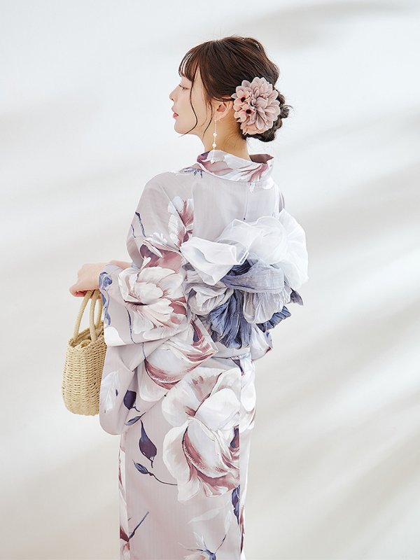 画像13: 【即日発送】【浴衣セール！】ロマンティックピオニー浴衣【浴衣３点セット 浴衣/帯/下駄】[YMT]