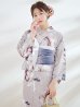 画像3: 【浴衣セール！】ロマンティックピオニー浴衣【浴衣３点セット 浴衣/帯/下駄】OBI-g-500-kj-8-GY / HIMO-900-yn-4-GYxGY / HEKO-800-sb-5-WH / GETA-01-kj-3-IV/ [YMT]