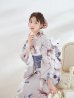 画像8: 【浴衣セール！】ロマンティックピオニー浴衣【浴衣３点セット 浴衣/帯/下駄】OBI-g-500-kj-8-GY / HIMO-900-yn-4-GYxGY / HEKO-800-sb-5-WH / GETA-01-kj-3-IV/ [YMT]